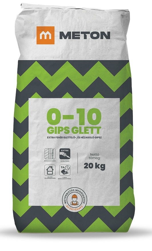 Gipsz Glett 0-10 20kg/zsák - METON