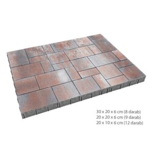 Térkő Frühwald - Classic Kombi 6cm Barna melír 9,72 m2/# (30x20; 20x20,10x20)